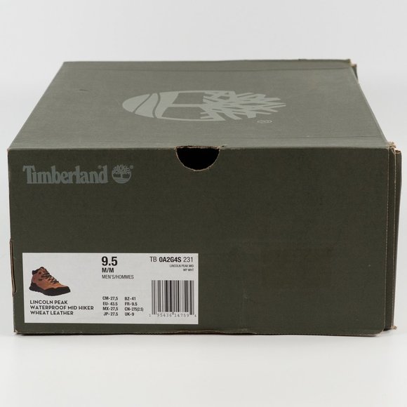 Timberland Men\'s Lincoln Peak WP Mid Hiker Wheat Leather size 9-11.5 main image 12